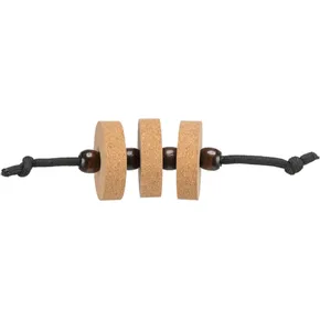 CityStyle DISKS am Seil, Spielzeug für Katzen, 4 x 14 cm, Kork/Holz
